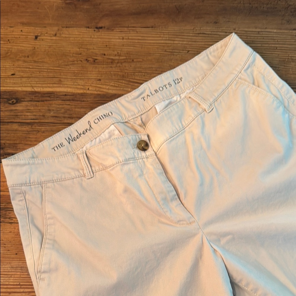 Talbots Cream Chino Pants